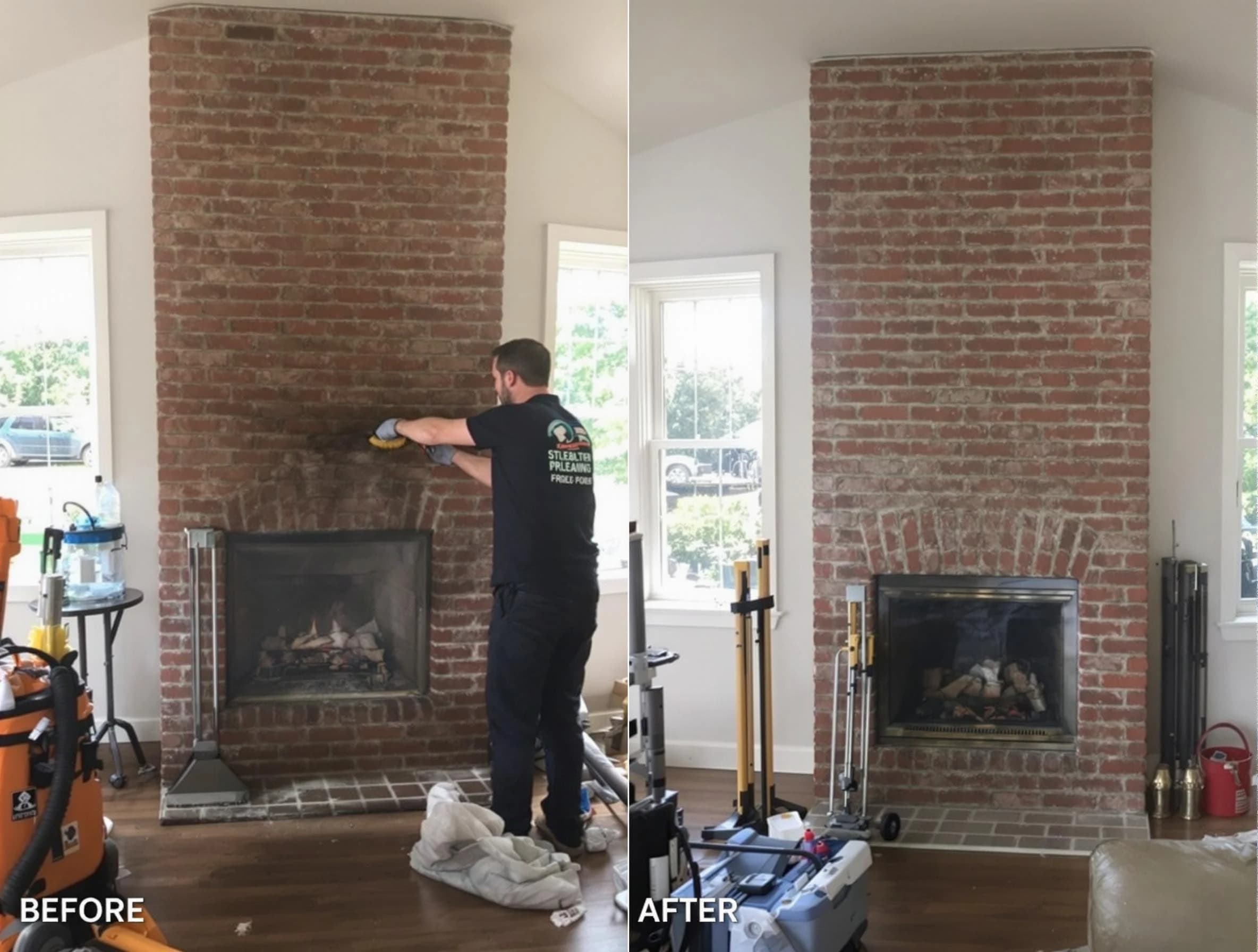 Finished chimney sweeping service by Dumbarton Chimney Sweep in Dumbarton, VA